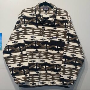 Patagonia Aztec Synchilla Snap-T Fleece Pullover - Shepherd Knit: Birch White